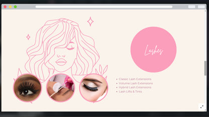 Beauty Care, Nail Tech, Canva Website Template